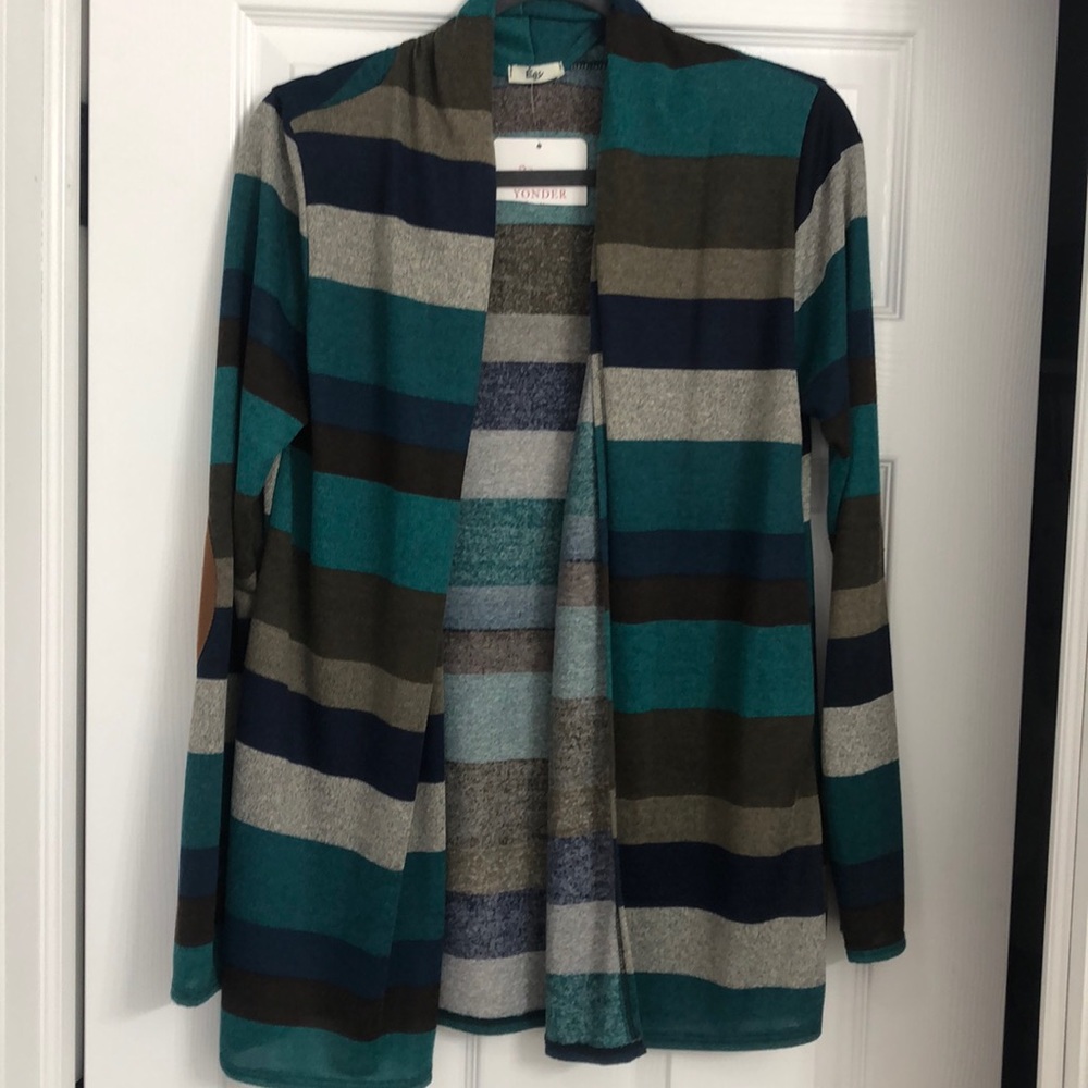 Elbow patch cardigan